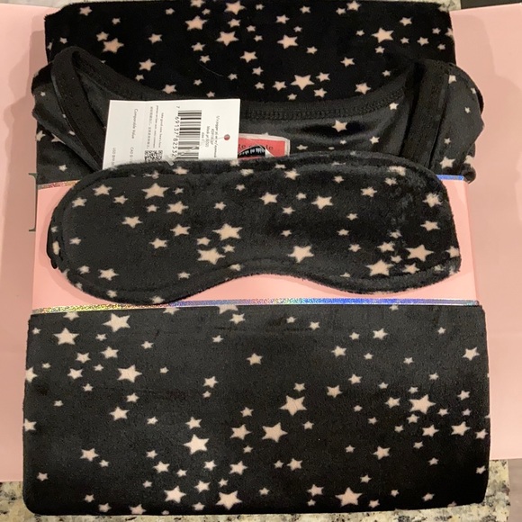 Kate Spade Night Sky Stars print Pajama jogger and eye mask set NWT - Picture 2 of 6